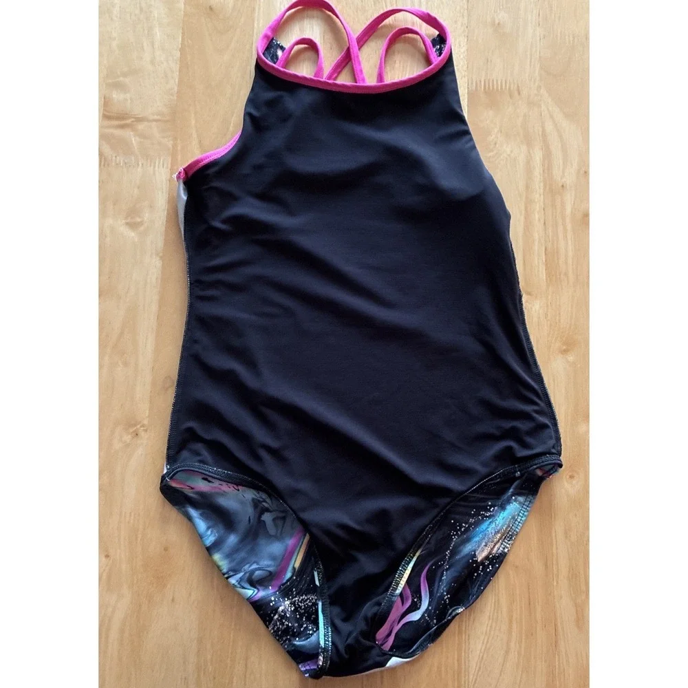 Justice Dance Leotard Size 12/14 Large Cosmic Swirl